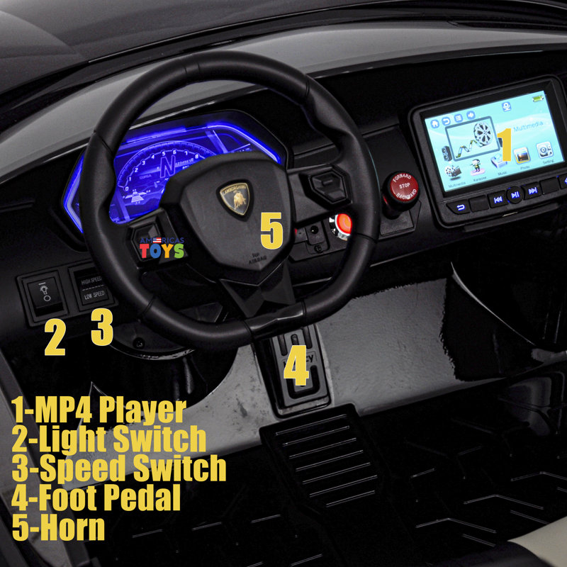 Americas Toys Project Lamborghini 2-seater Ride On Car With